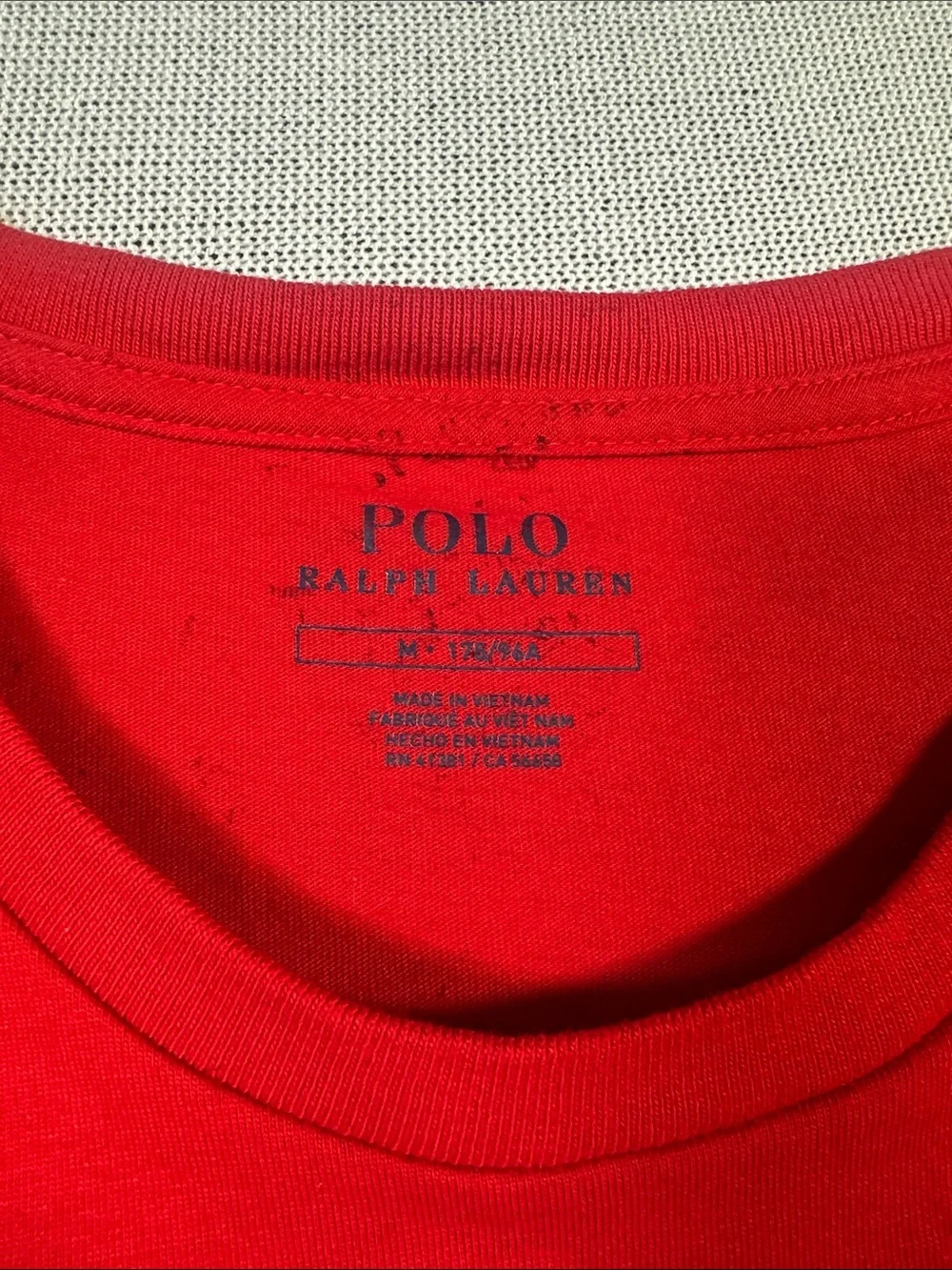 Polo by Ralph Lauren Red Short-Sleeve Crewneck T-Shirt with Navy Pony Medium